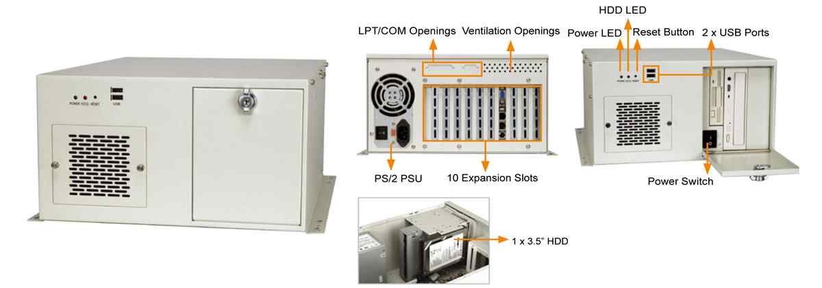 Anewtech IEI Industrial Computer Industrial Chassis Industrial PC I-PAC-125G