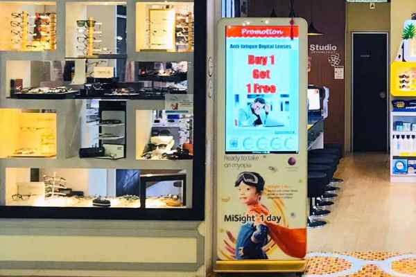 Anewtech intelli signage interactive digital signage Digital Signage Singapore retail optical